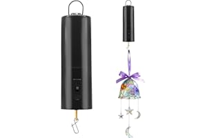 Moicstiy 1 Pack Wind Spinner Motor Hanging Display Rotating Motor Battery Operated Multi-Purposes Rotatable Hook for Garden Outdoor Decoration(Black)