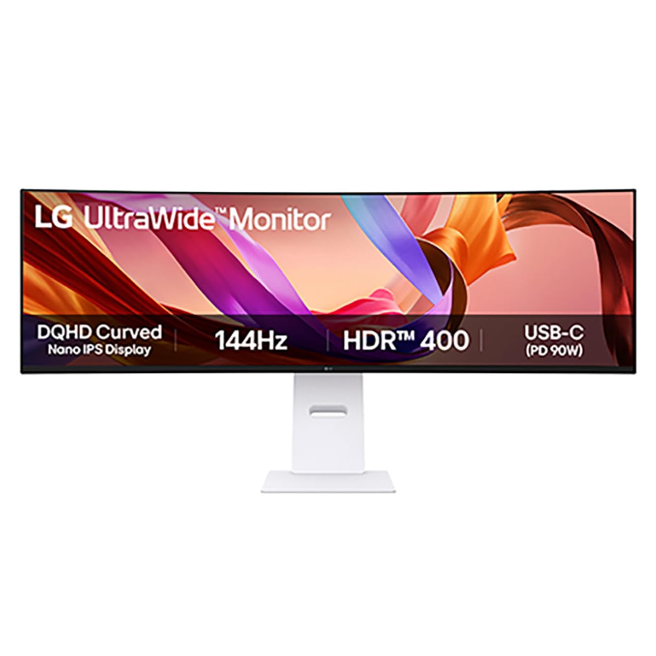 LG UltraWide 49U950A-W.AEU (49 Zoll) 32:9 Curved DQHD Nano IPS Monitor, 144Hz, AMD FreeSync™ Premium, DisplayHDR™ 400, USB-C (90W), Weiß