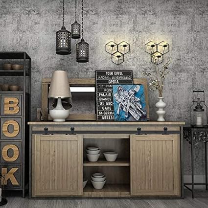 Hahaemall Home Decorative Steel Roller Super Mini Sliding Barn