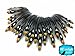 Moonlight Feather, Loose Feathers - Natural Gold Jungle Cock Small Eye Loose Feathers - 10 Pieces