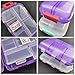 M MUchengbao Travel Pill Organizer Pocket Pharmacy ，with 3 Types of Labels 10 Compartments Small Fold Pill Box BPA-Free Daily Travel Pill Case Medicine Organizer for Store (White + Purple)