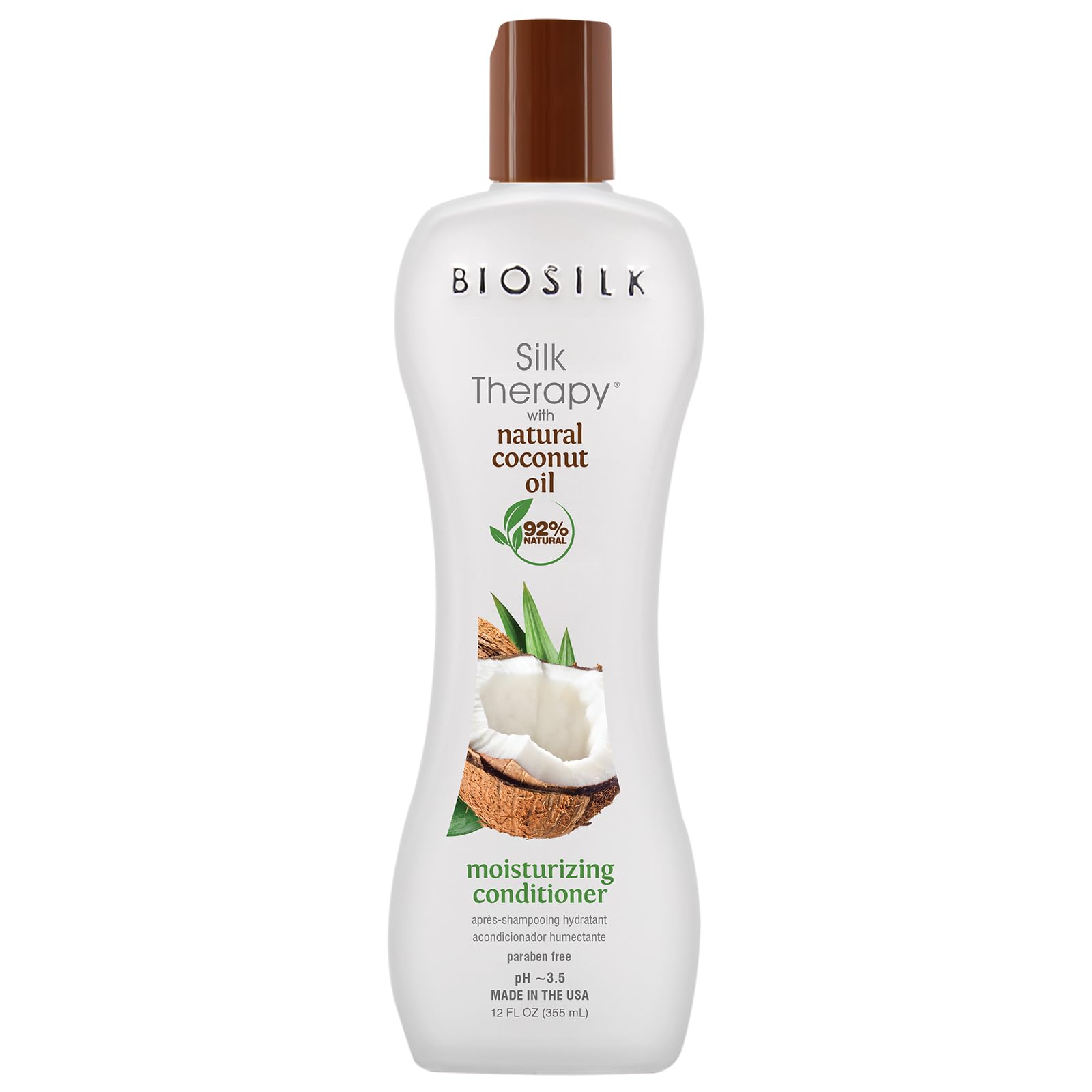 BioSilk Silk Therapy with Natural Coconut Oil, Moisturizing Conditioner, 355 ml