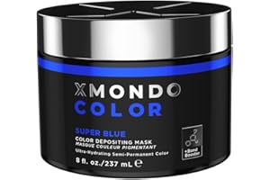 XMONDO Color Super Blue Mask – Semi-Permanent Blue Dye with Bond Booster & Hyaluronic Acid, 8 oz