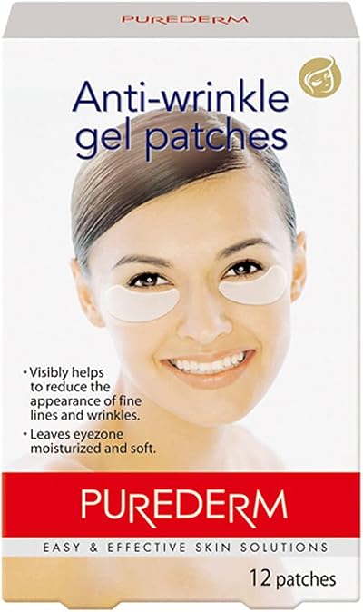 Purederm Anti Wrinkle Under Eye Gel Patches 8 Patches 4 Pairs Reduce Fine Lines