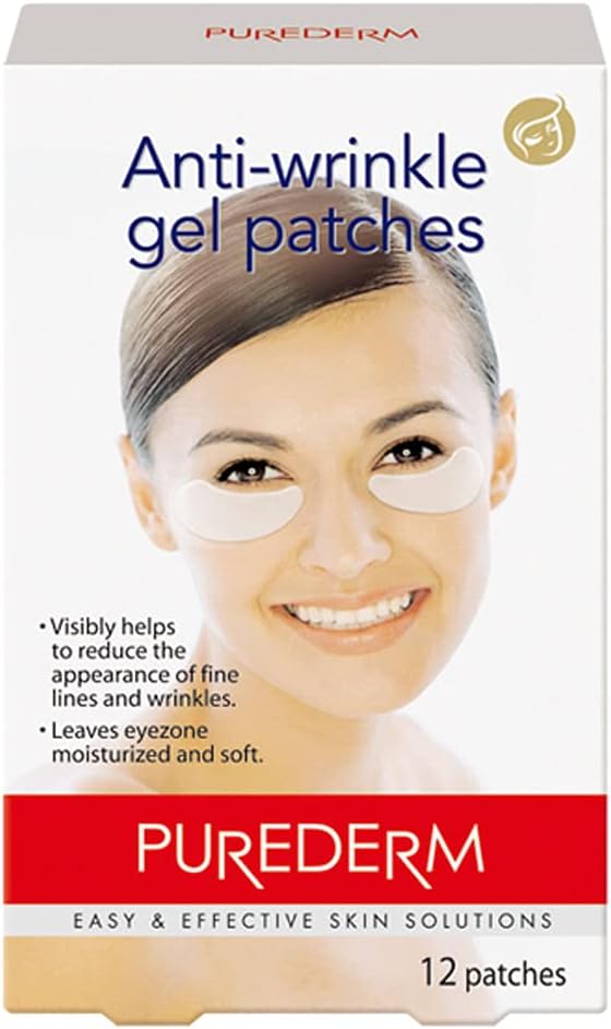 Purederm Anti Wrinkle Under Eye Gel Patches 8 Patches 4 Pairs Reduce Fine Lines