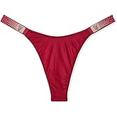 Victoria's Secret Very Sexy Rhinestone Scattered Shine Strap Smooth Thong Panty Color Red New