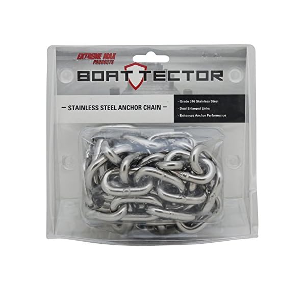 Extreme-Max-BoatTector-Stainless-Steel-Anchor-Chain-316-x-4 Extreme-Max-BoatTector-Stainless-Steel-Anchor-Chain-316-x-4