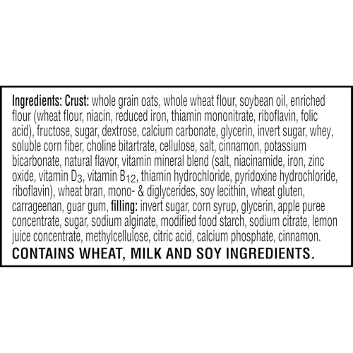 NUTRI-GRAIN BREAKFAST BARS, MADE WITH 10G WHOLE GRAINS, SNACK BARS, APPLE CINNAMON, 20.8OZ BOX (16 COUNT)