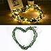 OMIKA Ivy Green Leaf Garland String Lights - Vine Fairy Lights - 16.4ft 50 LED Flexible Copper Battery Powered - Perfect for Indoor, Bedroom, Wedding, Party Decorations(Warm White)