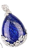 LuckySupply 1pcs Lapis Lazuli Healing Point Stone Charms Beads Pendant for Necklace Jewelry Making For Gift