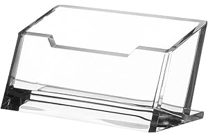 Kantek AD30 Acrylic Business Card Holder, Fits 80 Business Cards, 4 x 1 7/8 x 2-Inches (Clear)