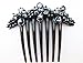 Thai Hair Comb - French Twist Side Comb - 3.5 x 4 Inch - Black - Wood or Bamboo - Manual - 1 Count - Unisex - For wedding guests, formal event attendees - Female