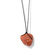 Raw Crystal Necklace for Women Adjustable Handmade Black Leather Irregular Natural Stone Necklaces Spiritual Gemstone Pendant Necklaces Healing Stone Necklace for Men