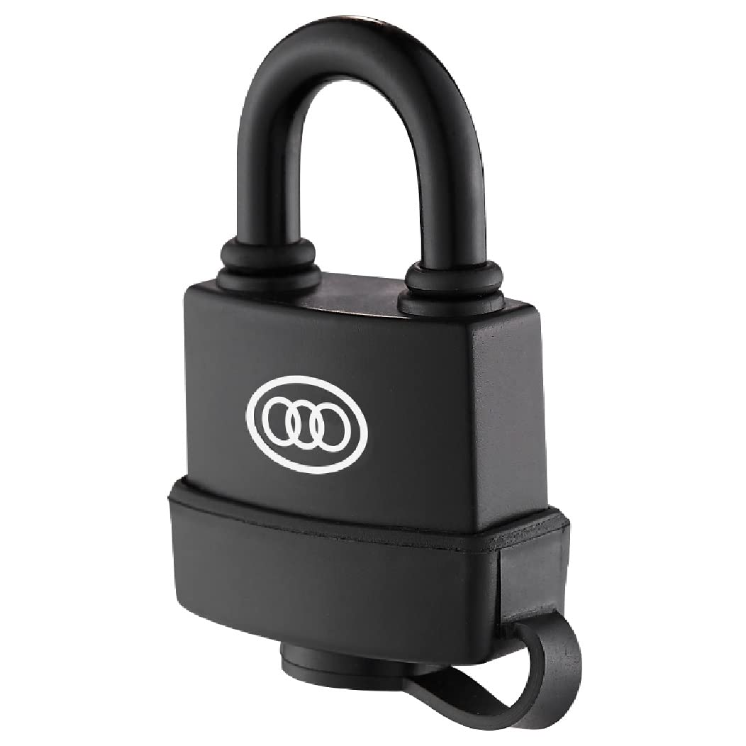 Tri-Circle Short Shackle Heavy Duty Waterproof Steel Outdoor Security Padlock Lock keyed Outdoor 3pc Keys (38mm Short Shackle Padlock), Black