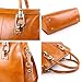 Yafeige Womens/Lady's Handbag Vintage Luxury Wax Genuine Leather Tote Shoulder Bag Satchel Purse (Brown)
