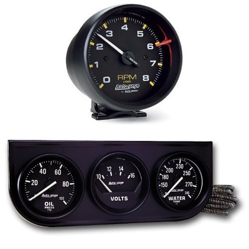 Buy Auto Meter 2300 Autogage Tachometer with Autogage Black Console Oil