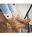 Womens Short Boot Cuffs Cable Knit Leg Warmer 2 Pack Winter Crochet Button Toppers(Black/Beige)