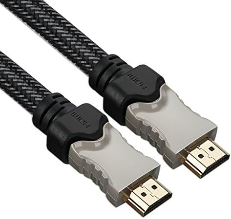 HDMI Cable 50ft By POLOK-High Speed With Ethernet-Supports 4K,HD 1080p, 3D And ARC-CL3 Rated-24K Gold Plated Connectors - Pearl Nickel