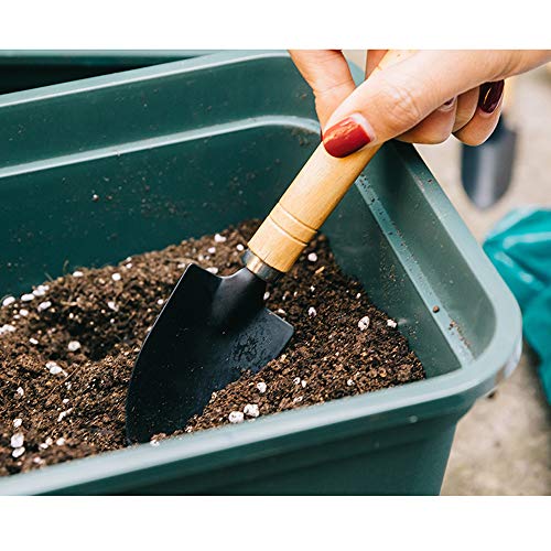 Huture Mini 3pcs Durable Spade Shovel Rake for Plant Potted Flowers Seedlings Loose Soil Erramientas Bonsai Wooden Handle Perfect Size for Little Hands Light Use Indoor Outdoor Gardening Care Gifts - Thumbnail 5