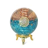 Orgonite Crystal Blue Aquamarine Crystal Ball with