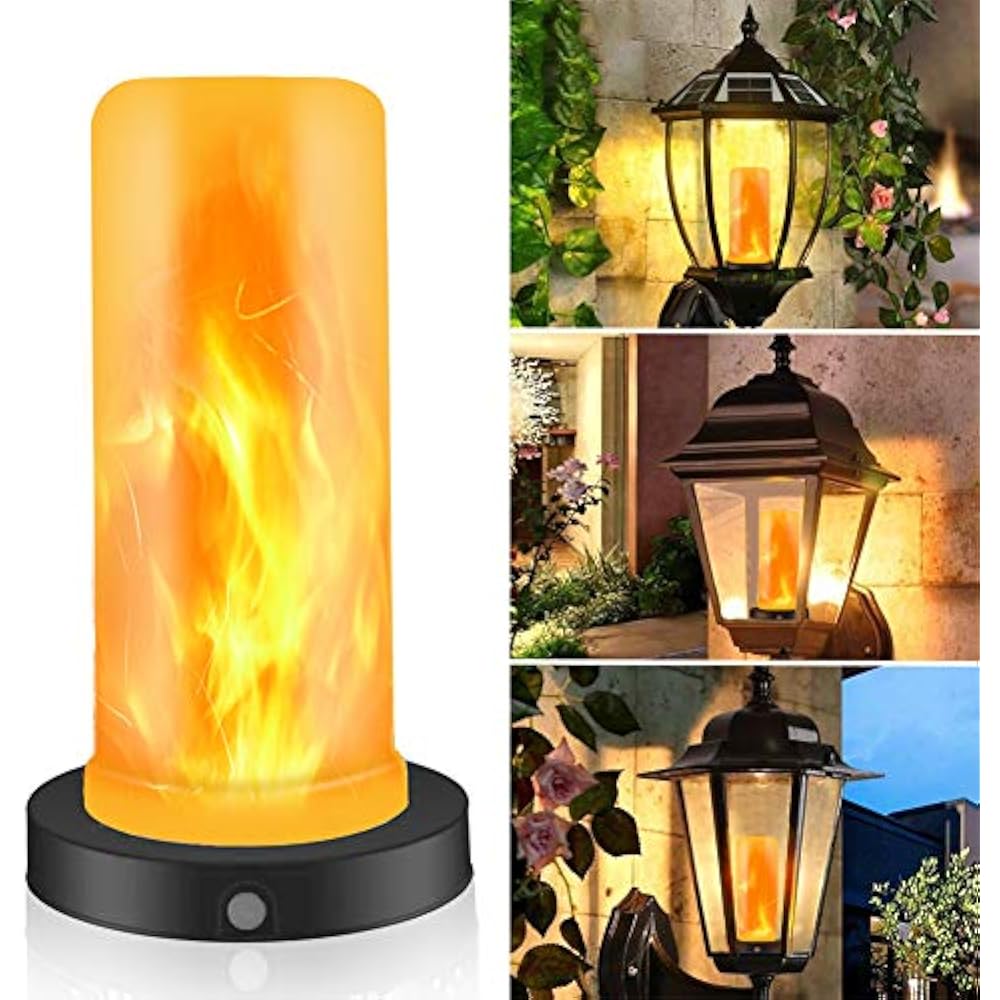 Yming LED Flame Effect Candle Light 4 Modes With Upside Down
