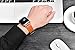 KADES Replacement Band Compatible for Apple Watch Series 4 44mm & Series 3/2/1 42mm [Retro Top Grain Genuine Leather]- Russet Orange Band + Black Hardware
