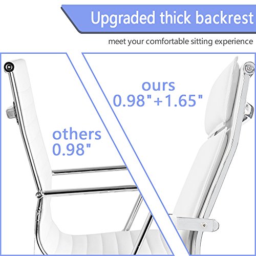 image for Homall Office Chair Mid-Back Computer Chair Modern Desk Chair PU Leath