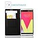 Feitenn Case Compatible with LG V20,Premium Flip Leather PU Wallet View Window Smart Case Stand Kicstand Card Holder Magnetic Closure TPU Bumper Slim Case Designed for LG V20 Black