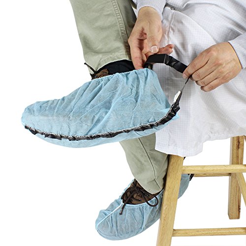 esd shoe cover with conductive strip