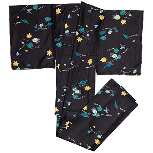 KYOETSU Women's Japanese Awase Kimono Washable Komon 278 (Large, 25-Bc)