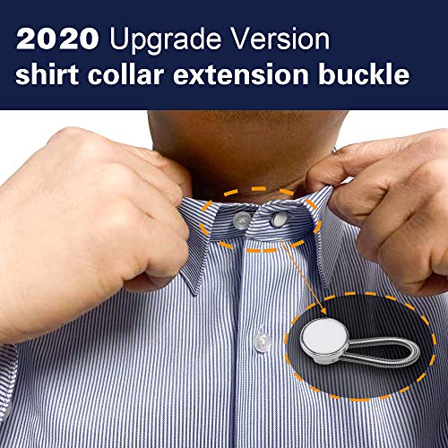 12 Pack Expander Button, 6 Pcs Pants Waist Silicone Extender Button for Men and Women, 6 Pcs Metal Collar Extenders/Neck Extender/Wonder Button for Men Dress Shirts, Simple Use, No Sewing. - Thumbnail 2