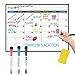 Magnetic Calendar for Refrigerator - QEARLIZ Magnetic Dry Erase Calendar, Fridge Calendar Included 3 Fine Tip Markers & Eraser with Magnet for A Complete Set