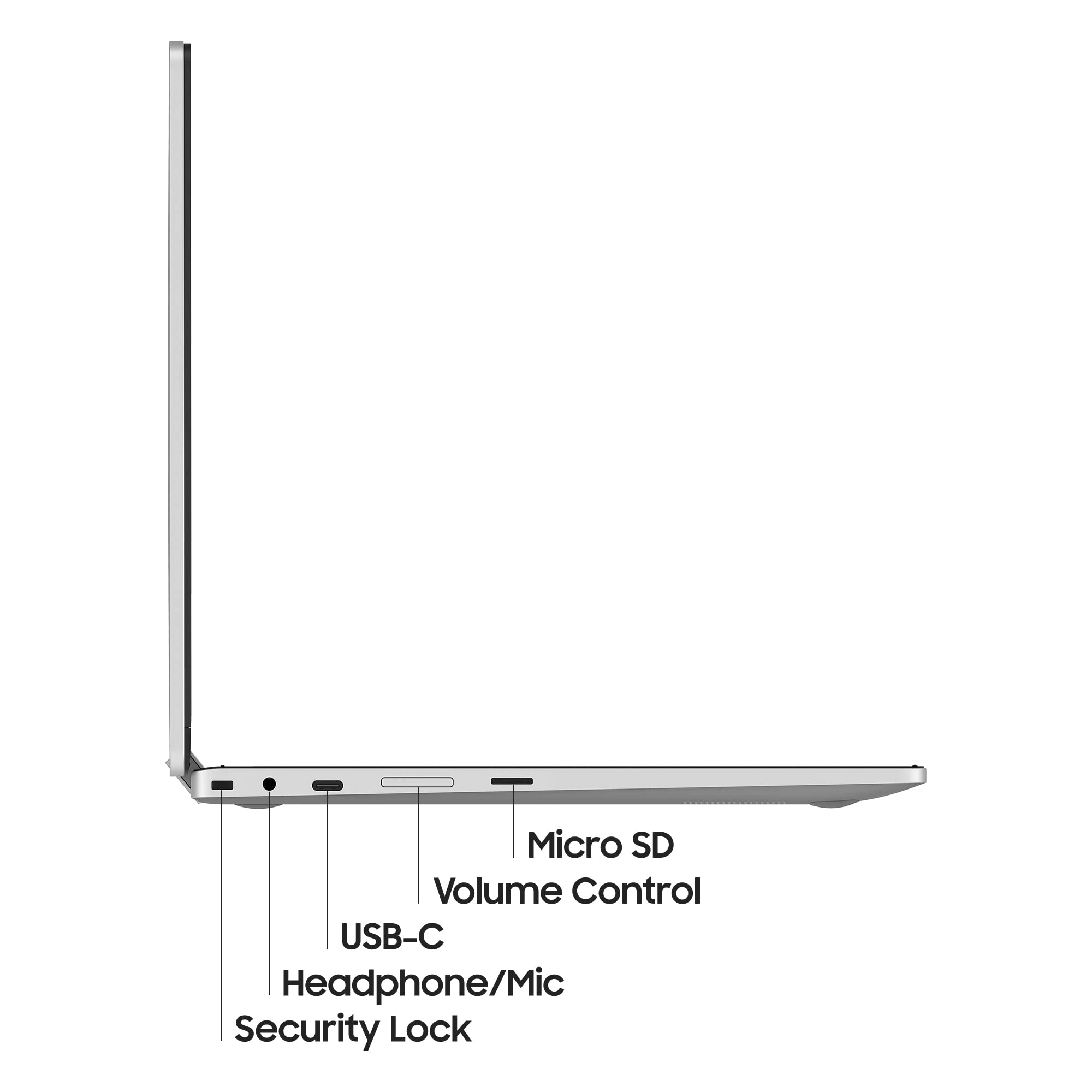 Samsung Galaxy Chromebook2 360 Laptop, 12.4 Inch, 4Gb Ram, 64Gb Storage, Celeron - Silver - Official - View 7