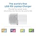 Innergie 45W USB-C Laptop Charger, with PowerDelivery Technology (USB PD), Wrap-Around Cable, for MacBook 12”/ MacBook Pro 13”/ ASUS ZenBook 3/ HP Spectre x360/ Lenovo Thinkpad X1 Carbon 5th Gen