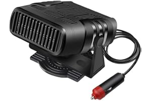 GEWEECO Car Heater Defroster, 2 in 1 Auto Car Windshield Portable Heater Cooling Fan 12V 120W Auto Defogger 360° Rotatable Fast Heating Quickly Defrost