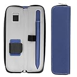 MoKo Pencil Holder Case for Apple Pencil, Premium PU Leather Case Carrying Bag Sleeve Pouch Cover for Apple iPad Pro Pencil / Pen (with Built-in Pocket and Holder), INDIGO