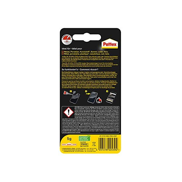 Pattex Sekundenkleber PrÃ¤zision, Superkleber fÃ¼r punktgenaues Kleben ohne Nachtropfen, schnelltrocknender, spÃ¼lmaschinenfester FlÃ¼ssigkleber, 1x 5 g Flasche – Bild 3
