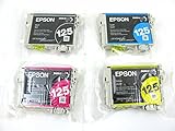 Genuine Epson 125 Ink Cartridges 4 pack in Original Bulk Packaging for Epson Stylus NX125 NX127 NX230 NX420 NX625 Workforce 320 323 325 520