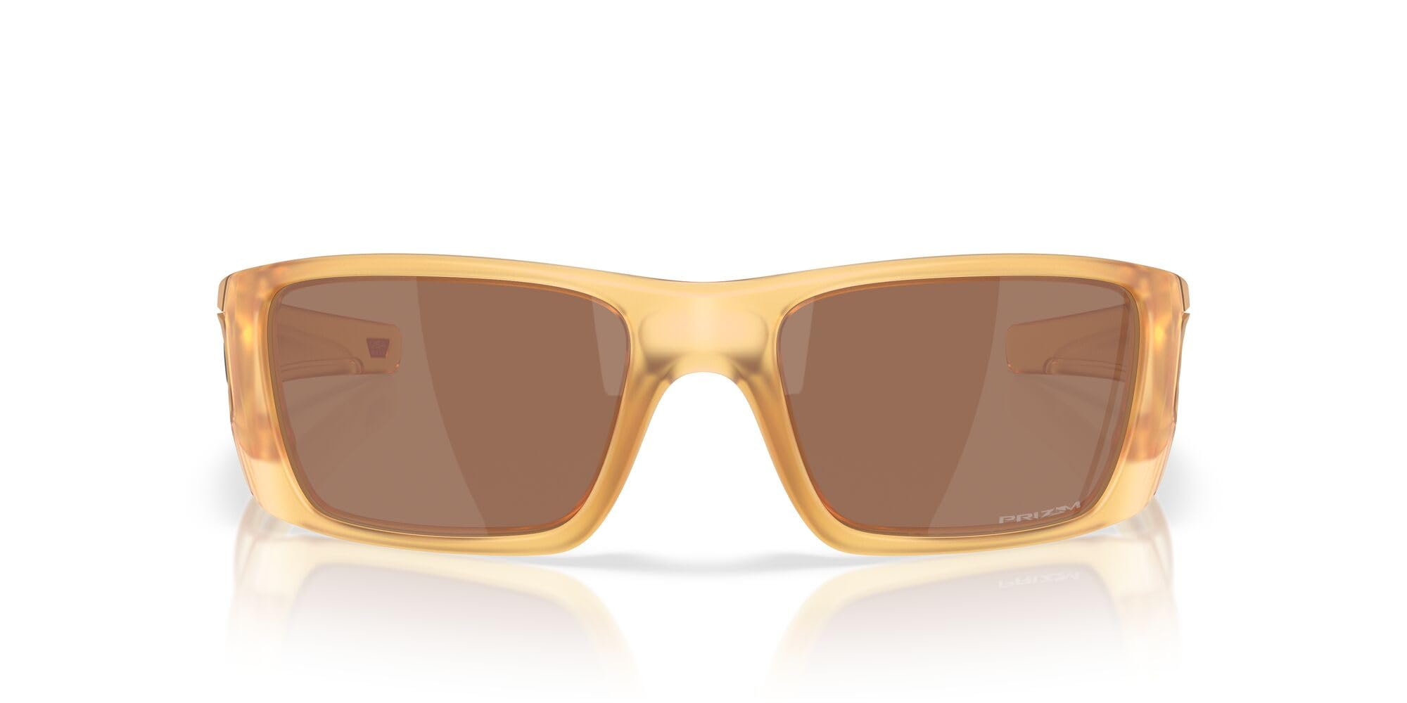 Oakley Sunglasses for Men – OO9096 Fuel Cell Rectangular Sunglasses PRIZM Lenses – Matte Trans LT Curry/PRIZM Tungsten – Size 60