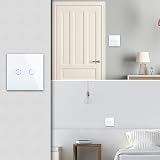 CNBINGO 2-Way Glass Touch Light Switch 2-Gang White AC 240V 800W/Gang view 8