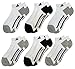 Adidas Men's Sport Low Cut Performance Sock (White - Pack of 6) (6-12, White)