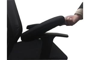 Loghot Set of 2 Office Chair Armrest Pads for Chair Armrest Slipcovers/Covers Maximum Relieves Elbow Discomfort Black