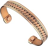 Solid Men Women Pure Copper Bracelet with Magnets Therapy Cuff Wrist Bangle to Heal Mcb7