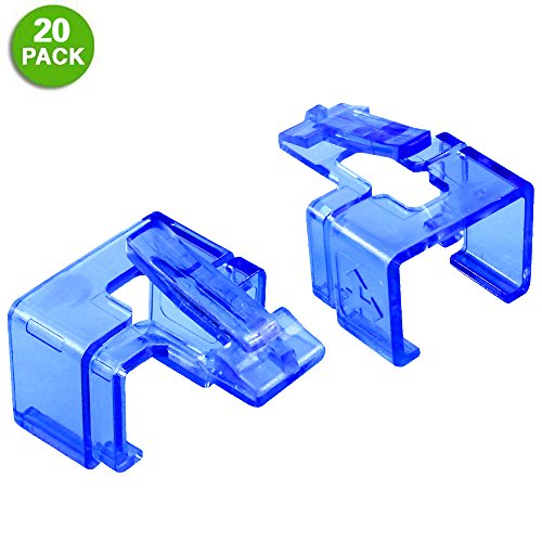 Brainstormer 20 Pack Blue Tooless Rj45 Connector Plug SOS Clip for