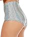 Women's Holographic Silver Back ZipperHigh Waist Shorts Rave