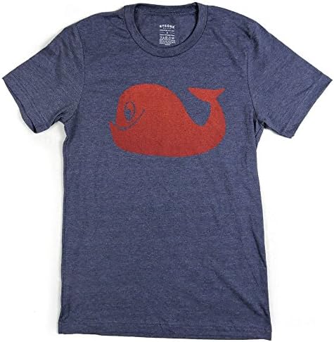 Bygone Brand Red Whale Tee - Rockford Men's Shortsleeve T-Shirt L Blue