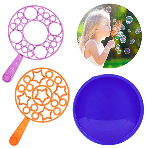 Joyibay Machine à Bulles, Baguette à Bulles Ensemble Jouet Savon à Bulles Baguette Outils Bulles Sticks pour Enfants Bubble Maker pour activités de Plein air, fêtes danniversaire et Jeux(3PCS)