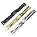 ZEIGER Men B006 Metal Wrist 20mm Replacement Watch Bands (Stainless Steel Black)
