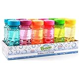 Big Bubble Bottle 12 Pack - 4oz Blow Bubbles Solution Novelty Summer Toy - Activity Party Favor Assorted Colors Set