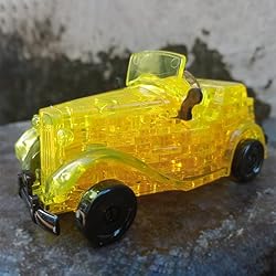 3D Vintage Car Crystal Puzzle, DIY Assembly Brain